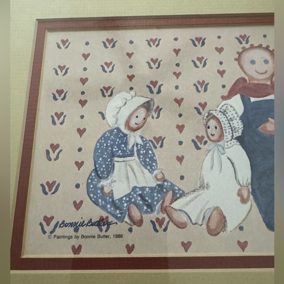 1986 Bonnie Butler Signed Print Painting Farmhouse Raggedy Anne Andy Art VTG - Picture 3 of 13